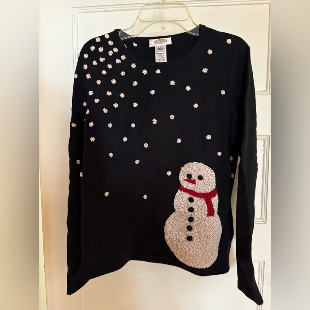 Vintage Talbots snowman sweater in EUC